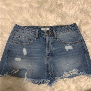 Denim cut off shorts